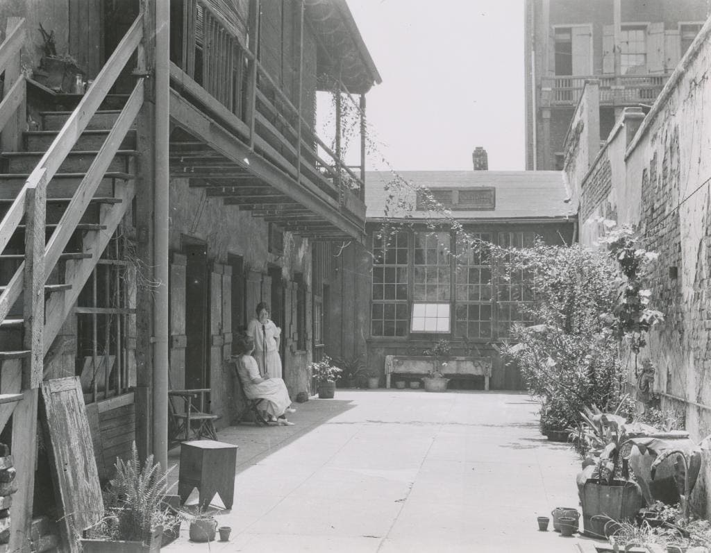 THE COURTYARD AT 726 ST. PETER STREET, 1920