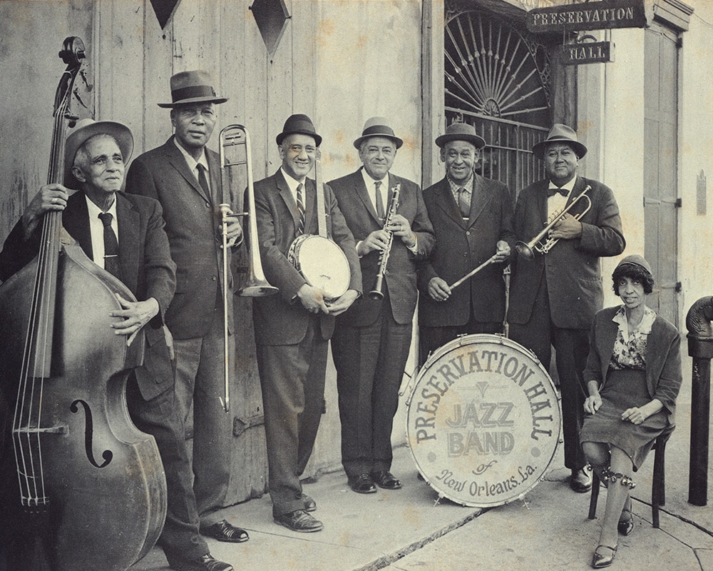 Sweet Emma Barrett (right) and her Preservation Hall Jazz Band (1964)